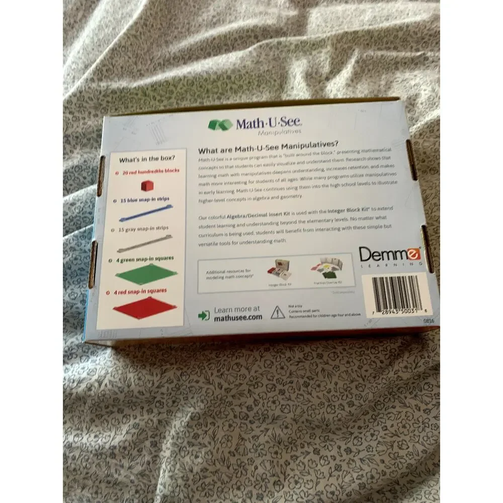 Math-U-See Algebra/Decimal Insert Kit – Homeschool Manipulatives Complete